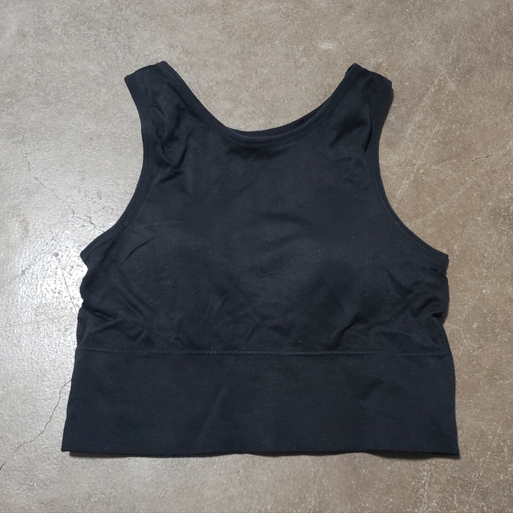 Black | DAISY FUENTES | Longline Sport Bra